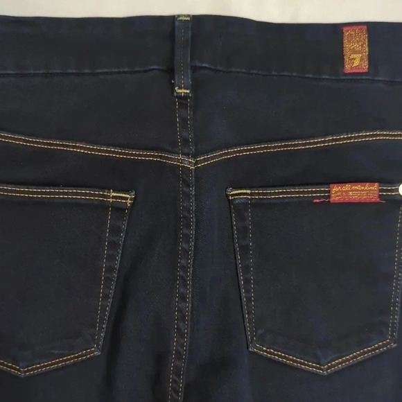7 For All Mankind High Rise Skinny Jeans, Color Dark Wash Size 26 - Picture 10 of 14